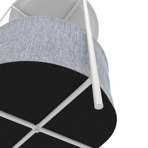 Стол журнальный Берген рогожка 82/82/белый муар