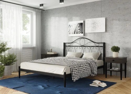 Кровать ЭЛЕГИЯ 160, черный