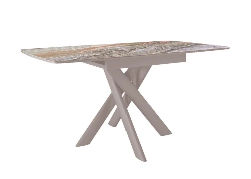 Стол DikLine DKB110, Керамика Venetian Brown Light глянец, опоры капучино