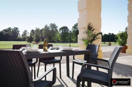 Стул B:rattan INDIANA с подлокотниками, коричневый