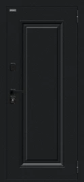 Входная дверь BRAVO Флэш МФ/SBlack Букле черное/White Silk премиум
