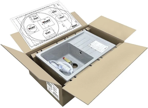 Мойка врезная Vivat 754919 1Ч1К МатЧерный