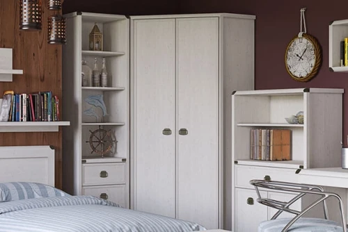 Шкаф открытый 1D1S, MAGELLAN, цвет Сосна винтаж