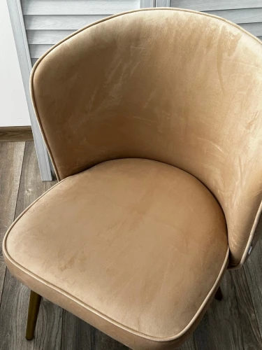 Стул МОНЕ ZIZI 605 Латте, велюр / Золотой каркас M-City