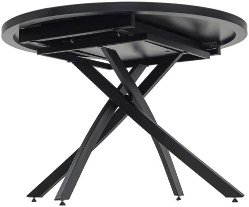 Стол ДАРИО D110 раскладной Черный, стекло/ Черный каркас М-City