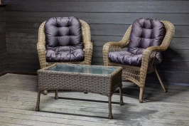 Комплект мебели из искусственного ротанга Мэдисон (Medison) Balcony Set с подушками на сидение и спинку
