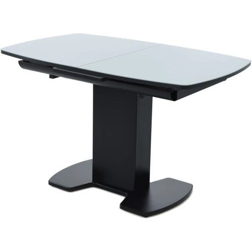 Стол «Будапешт» 130x80 стекло серое, черный