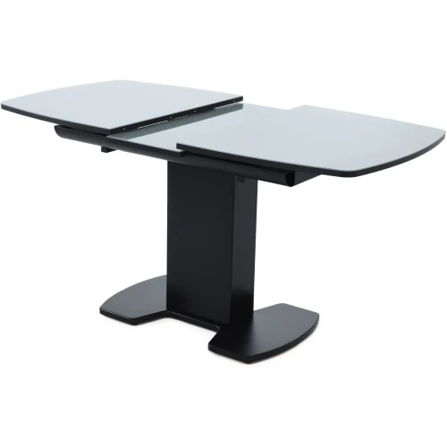 Стол «Будапешт» 130x80 стекло серое, черный