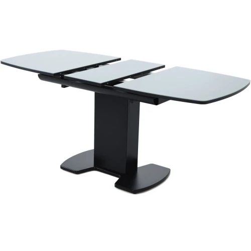 Стол «Будапешт» 130x80 стекло серое, черный