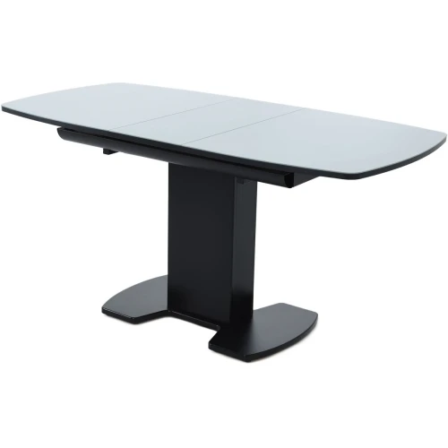 Стол «Будапешт» 130x80 стекло серое, черный