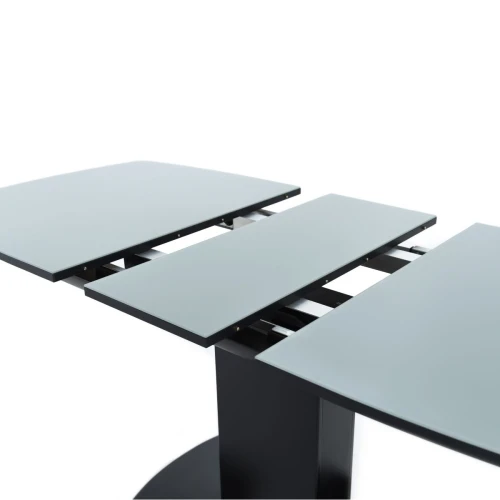 Стол «Будапешт» 130x80 стекло серое, черный