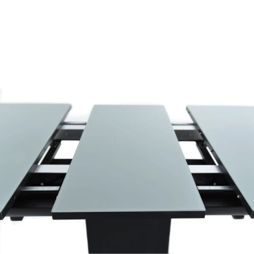 Стол «Будапешт» 130x80 стекло серое, черный