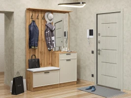 Готовая прихожая Стиль-02 Cream Silk Дуб Вотан