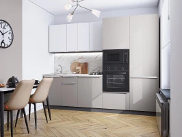 Кухонный гарнитур Фьюжн-07 Silky White/Clay Silk