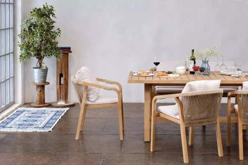 Обеденная группа из акации RIMINI M со столом 170 см  Joygarden