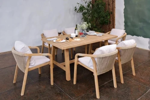 Обеденная группа из акации RIMINI M со столом 170 см  Joygarden