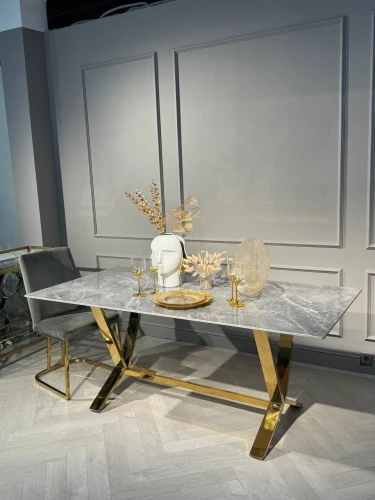 Стол обеденный Дориан DT-2853.1, 180х90х75 см, серый мрамор