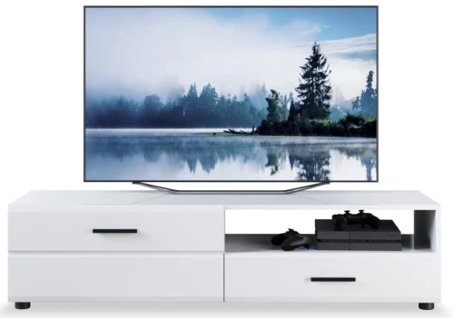 Тумба ТВ «Йорк» 1д1ящ ЛВ, Белый/белый глянец