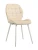 DC829 Стул мягкий, БЕЖЕВЫЙ#G62-03 велюр, каркас металл белый КРУГЛЫЙ