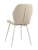 DC829 Стул мягкий, БЕЖЕВЫЙ#G62-03 велюр, каркас металл белый КРУГЛЫЙ