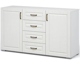 Комод «Лацио» 2д4ящ Белый/Белое дерево