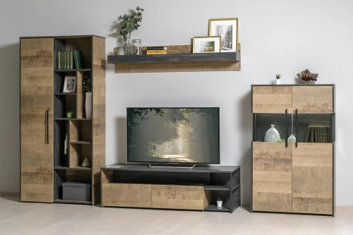 Шкаф-стеллаж 13.206 Трувор Дуб Гранж Песочный, Интра