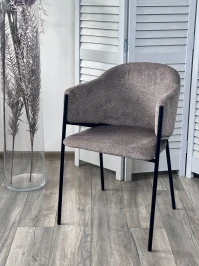 Стул ДИЛЛ, цвет  Lana 30 коричневый, ткань / черный каркас М-City