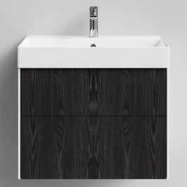 Тумба Лоренцо, 70 подвесной, Абрикос графит Vodok с раковиной в комплекте