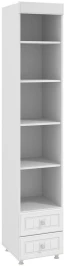 Стеллаж с ящиками (гл. 410) Монако МН-38 белое дерево