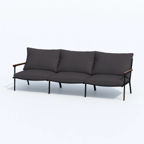 Лаунж зона FESTA антрацит с трехместным диваном