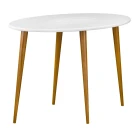 Стол журнальный Мерсенна белый/бук