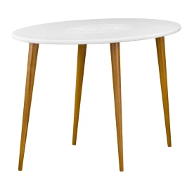 Стол журнальный Мерсенна белый/бук