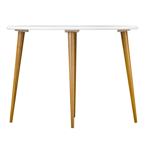 Стол журнальный Мерсенна белый/бук