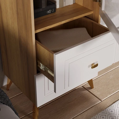 Шкаф-витрина Вега Сапфир, белый глянец