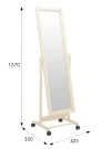 Зеркало напольное В 27Н слоновая кость 137 см х 42,5 см