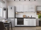 Прямая модульная кухня Дублин-01 Special White Graphite 2140*1900*600 Прямая модульная кухня Дублин-01 Special White Graphite 2140*1900*600