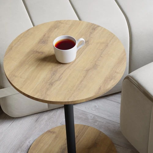 Стол журнальный Кат дуб вотан/черный