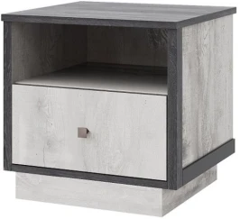 Тумба «Тиффани» КМК 0880.3, Бетон пайн светлый/ Дуб шале графит