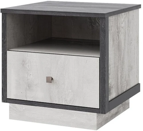 Тумба «Тиффани» КМК 0880.3, Бетон пайн светлый/ Дуб шале графит