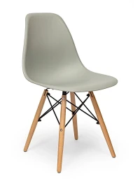 GH801/DC111 Стул пластиковый, СЕРЫЙ#5902, каркас бук