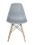 GH801/DC111 Стул пластиковый, СЕРЫЙ#5902, каркас бук