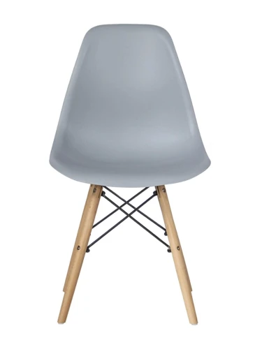 GH801/DC111 Стул пластиковый, СЕРЫЙ#5902, каркас бук