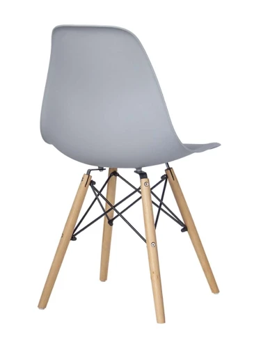 GH801/DC111 Стул пластиковый, СЕРЫЙ#5902, каркас бук