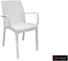 Стул B:rattan INDIANA с подлокотниками, белый Стул B:rattan INDIANA с подлокотниками, белый