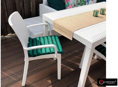 Стул B:rattan INDIANA с подлокотниками, белый