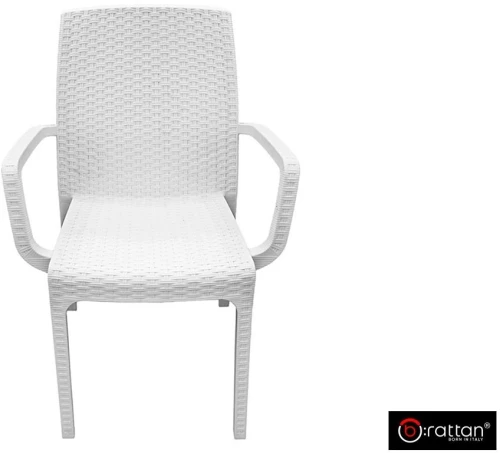 Стул B:rattan INDIANA с подлокотниками, белый
