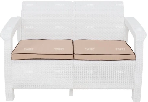 Мебель Tweet Диван 2-х местный, белый