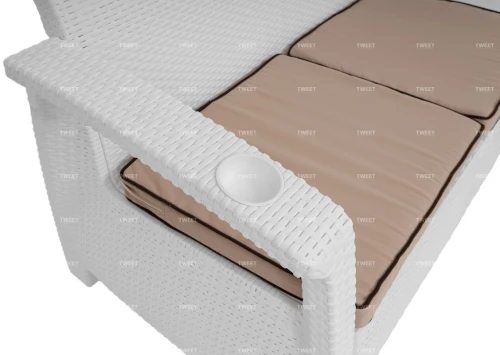 Мебель Tweet Диван 2-х местный, белый