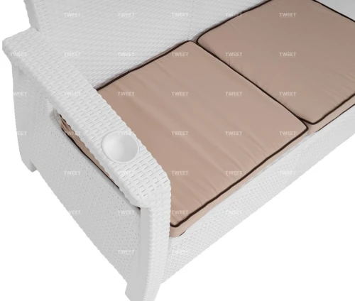 Мебель Tweet Диван 2-х местный, белый