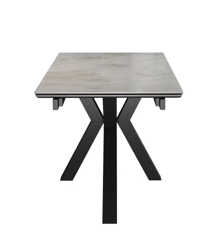 Стол DikLine SFE140 Керамика Italian Grey (глянец серый)/подстолье черное/опоры черные (2 уп.)